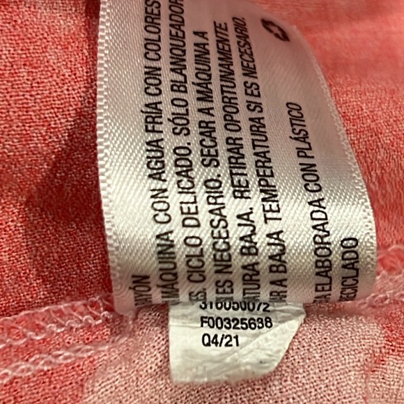 Knox Rose Boho Skirt Pink Design Size Small Elastic Waistline w/Tie Tiered - Picture 11 of 12